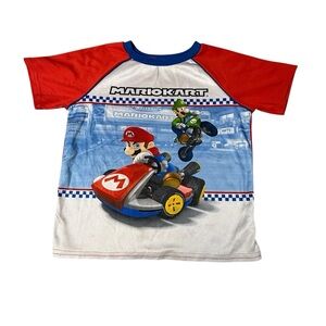 Mario Kart Pajama Shirt Top Boys Size Small Nintendo Video Games